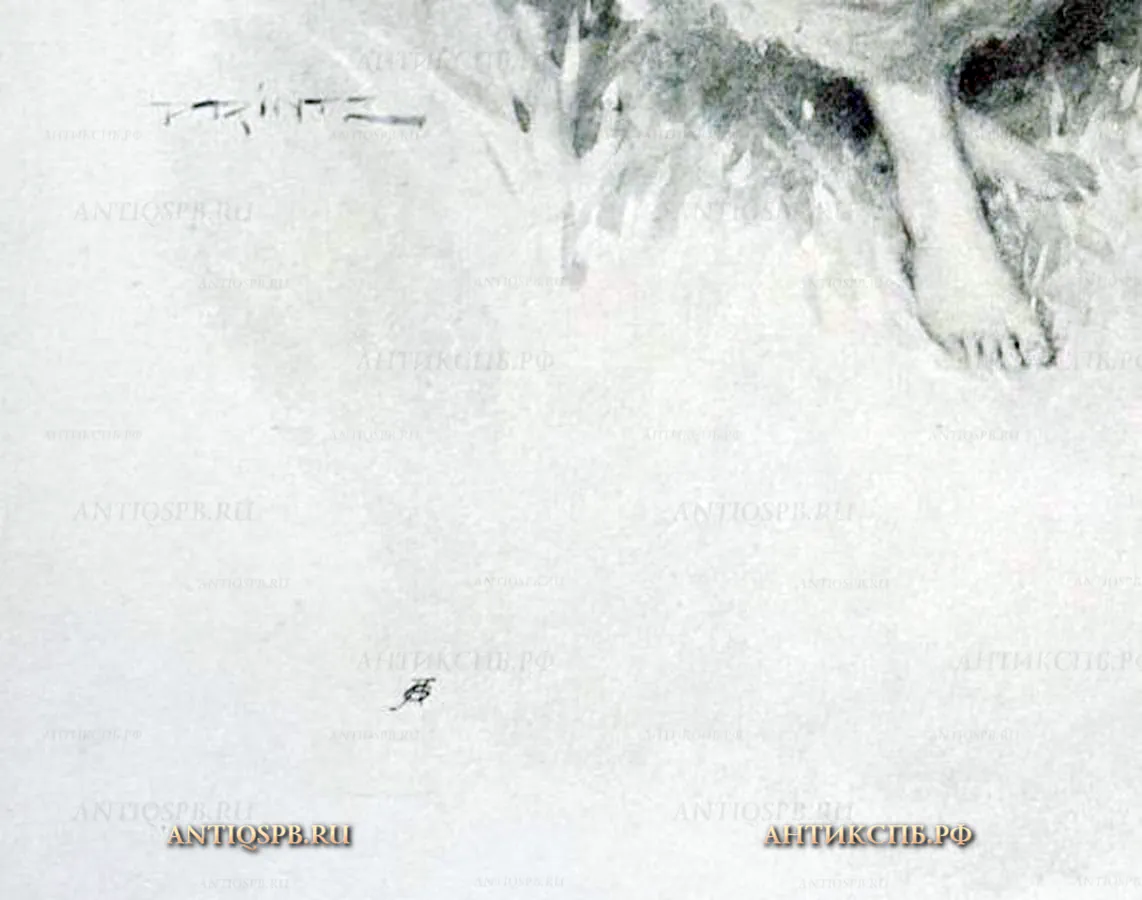 17957.2. Литография "Свидание". Бумага. Нач. ХХ века. (Цена по запросу)